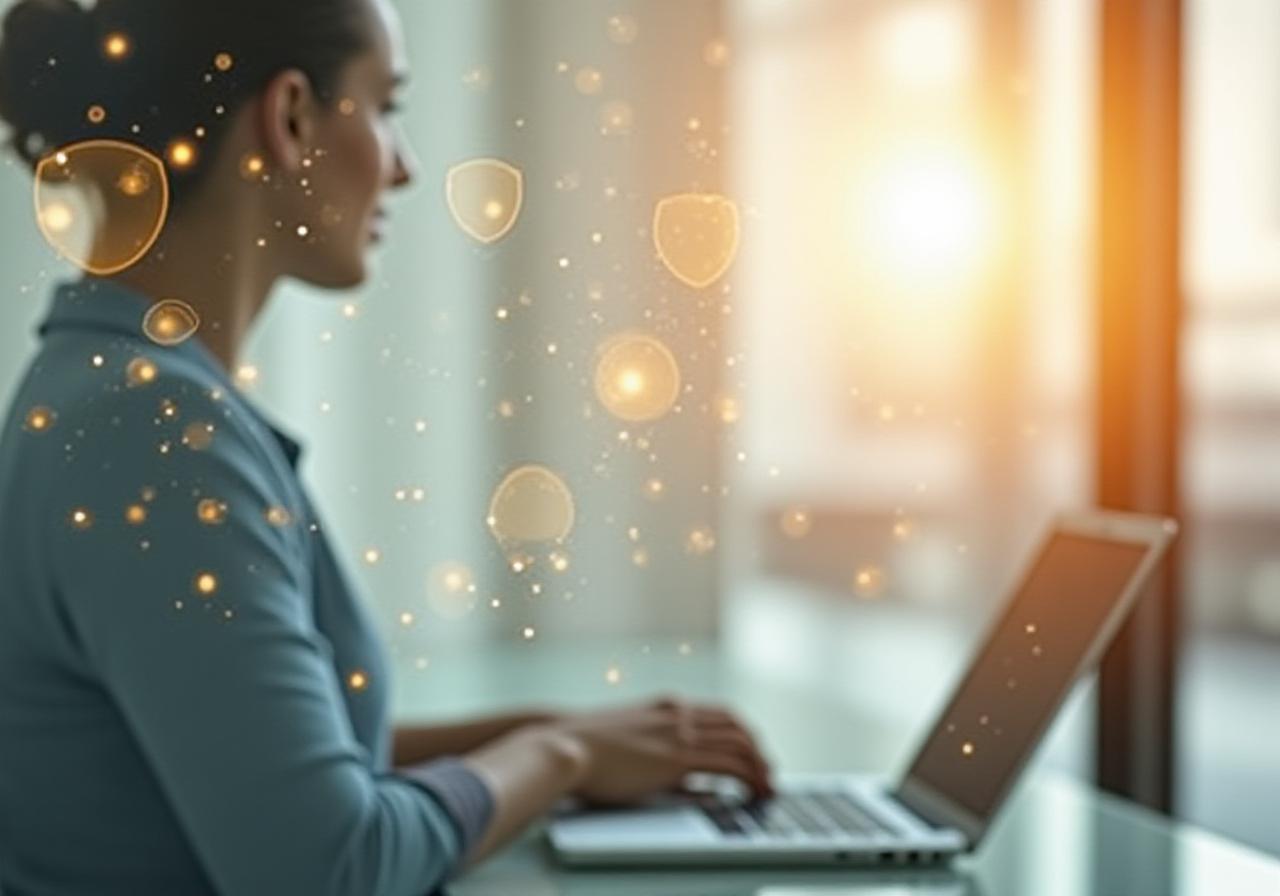 Abstract representation of digital security and data protection